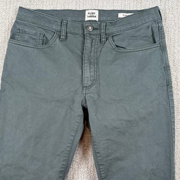 flint and tinder Other - Flint and Tinder Mens 31x32 Green Slim Fit Stretch 5-Pocket Chino Pants